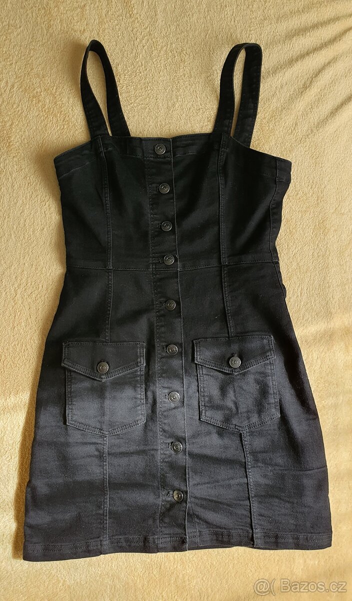 Džínové černé šaty HM - 3