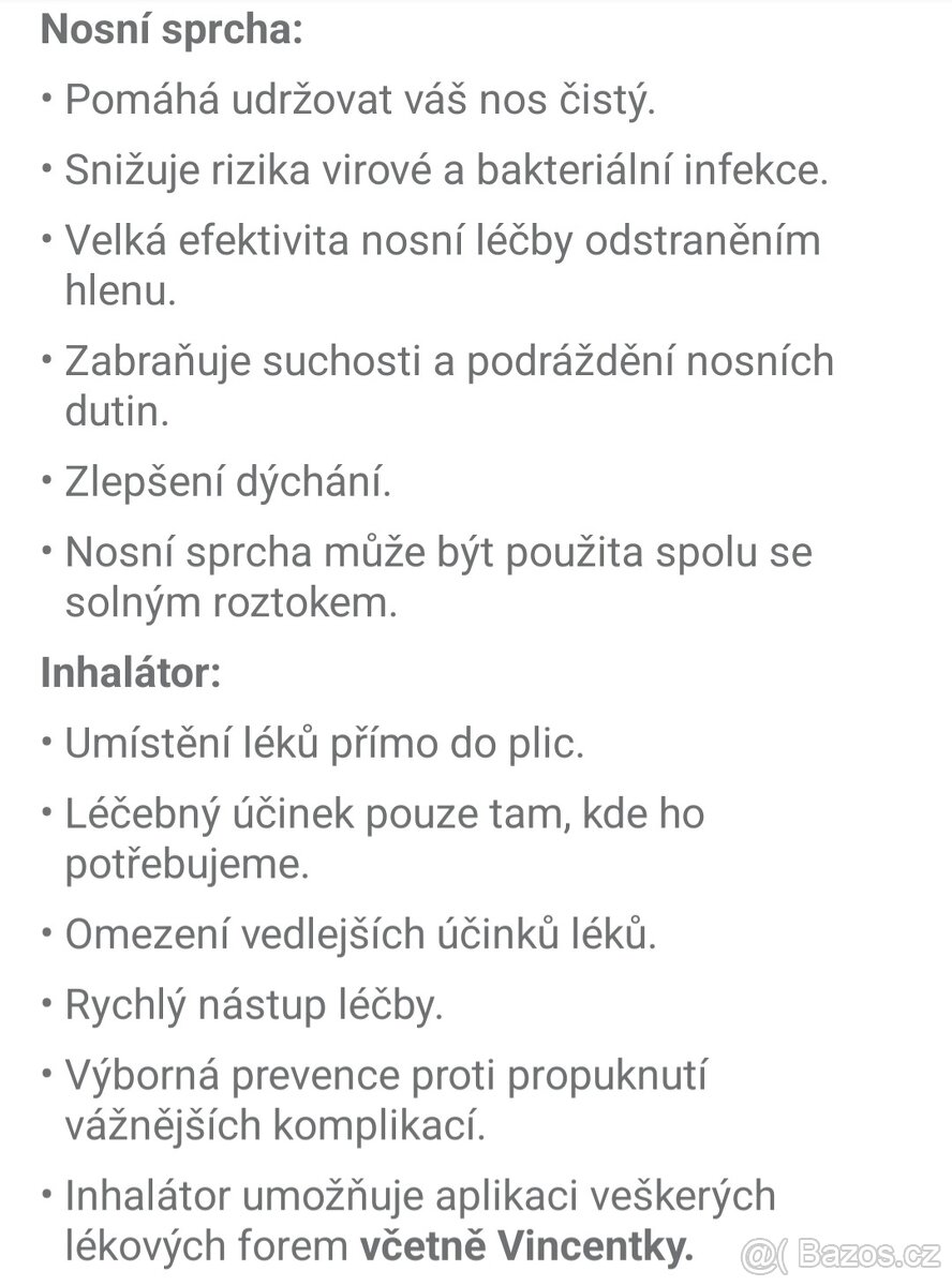 kompresorový inhalátor Omron C102+nosní sprcha - 3