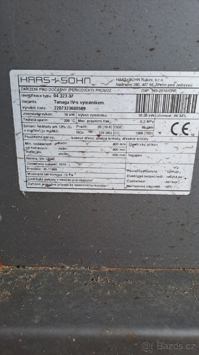 Haas+sohn krbová kamna s výměníkem - 3