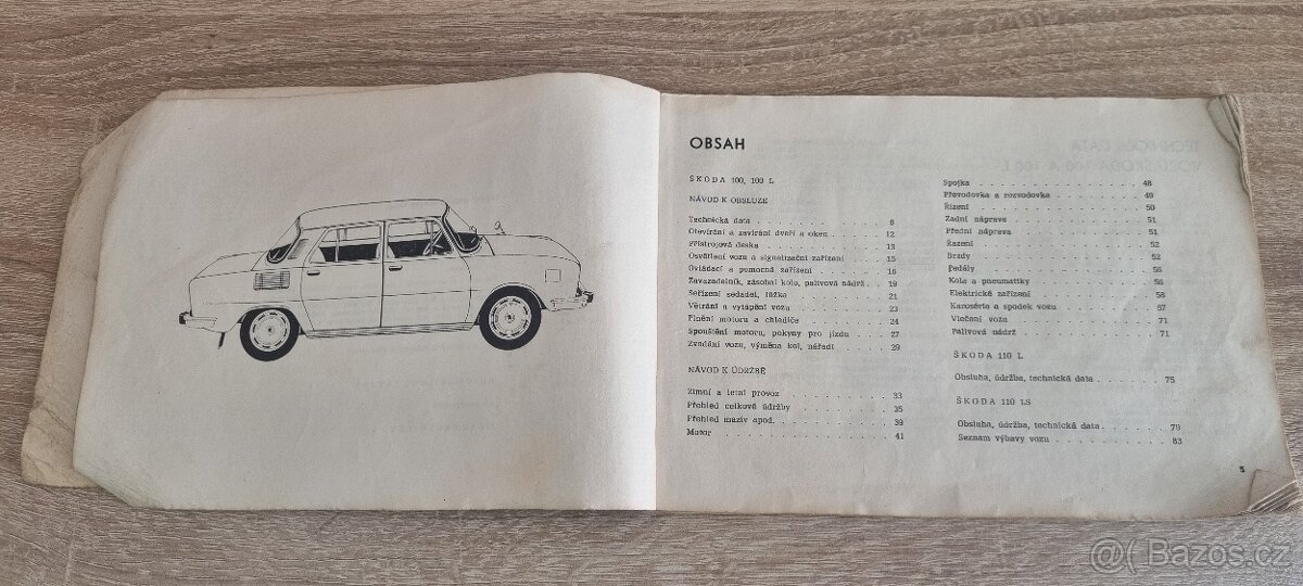 Návod k obsluze a údržbě osobních vozů Škoda 100-100 L 110 L - 3