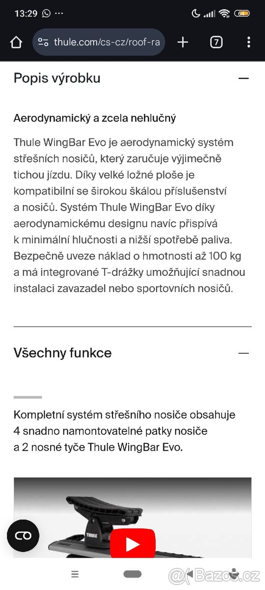 Thule příčníky wingbar Evo - 3