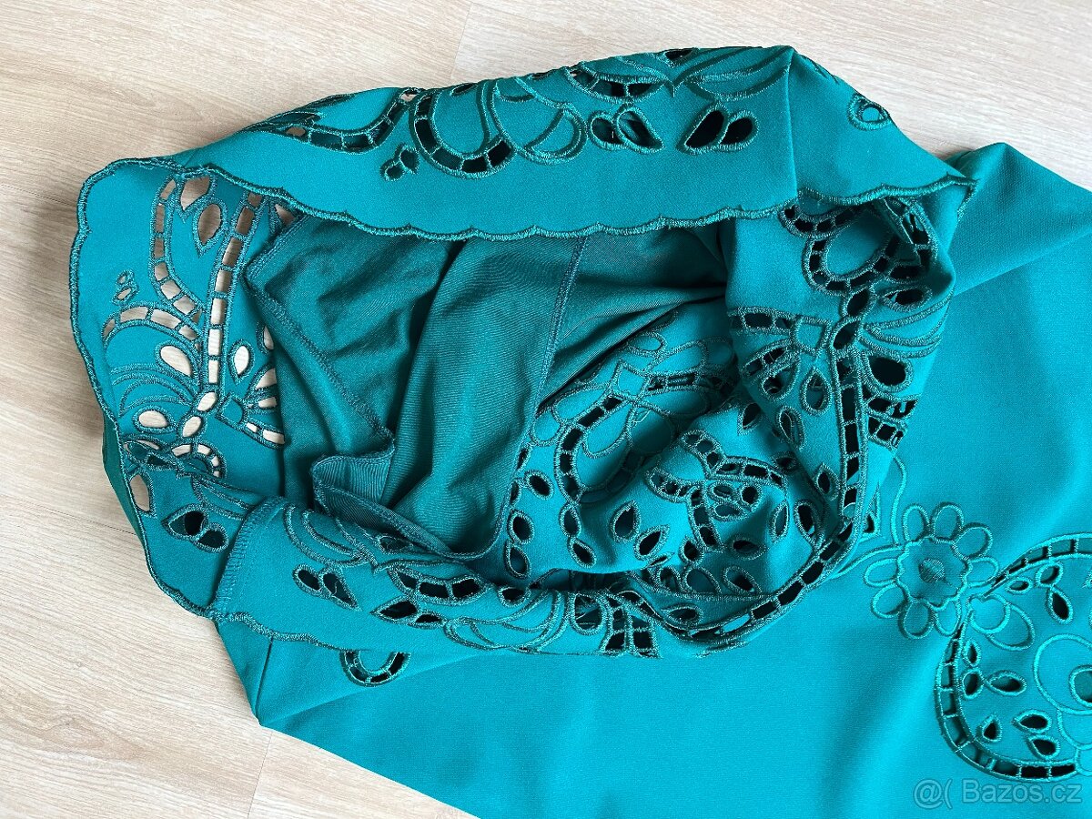 Tyrkysové šaty, velikost 36 - 3