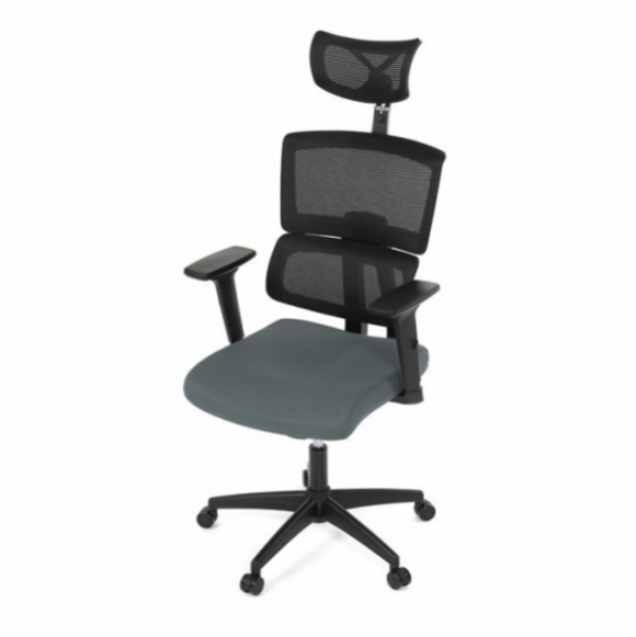 Kancelářská židle, houpací mechanismus, šedá síťovina, B1025 - 3