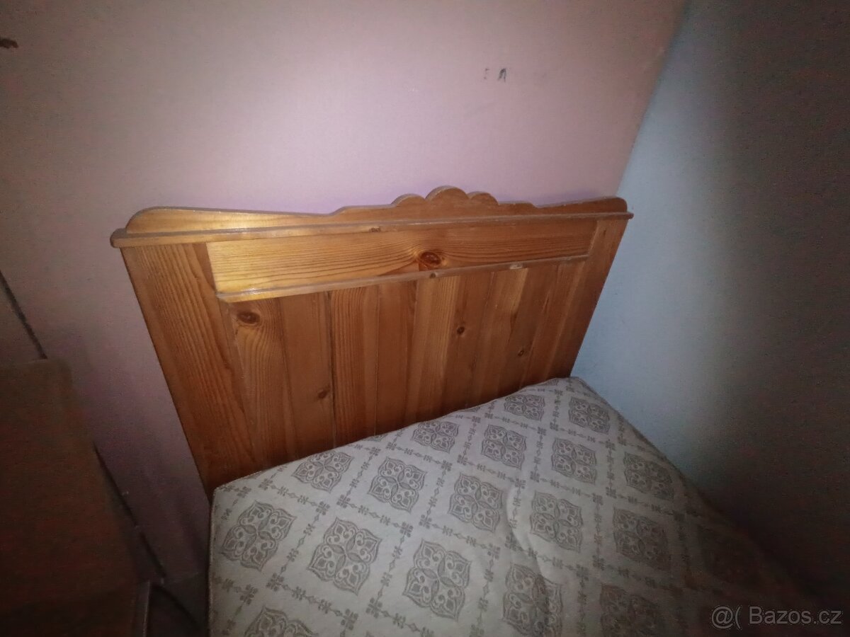 2x Postel 100x200 borovice masiv - 3