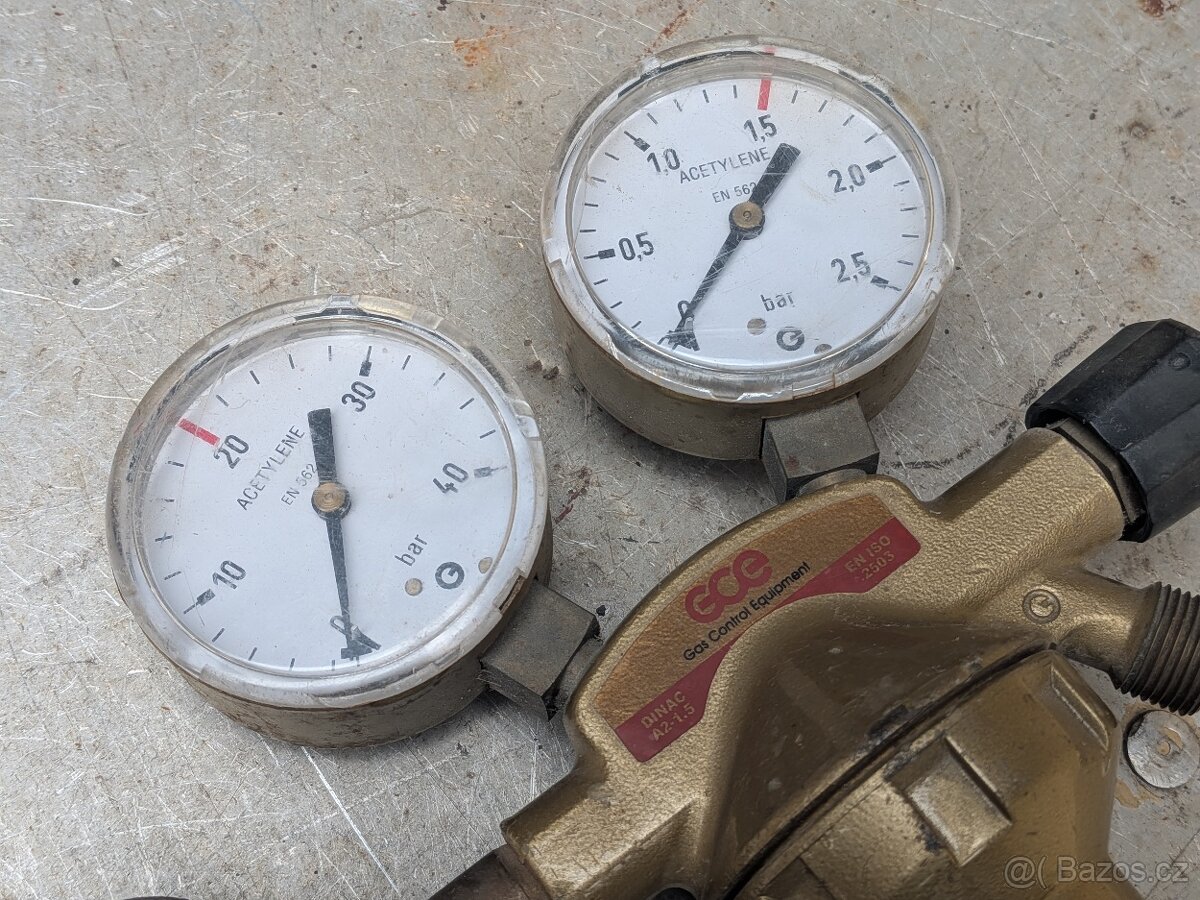 Redukční ventil acetylen GCE A2-1.5 - 3