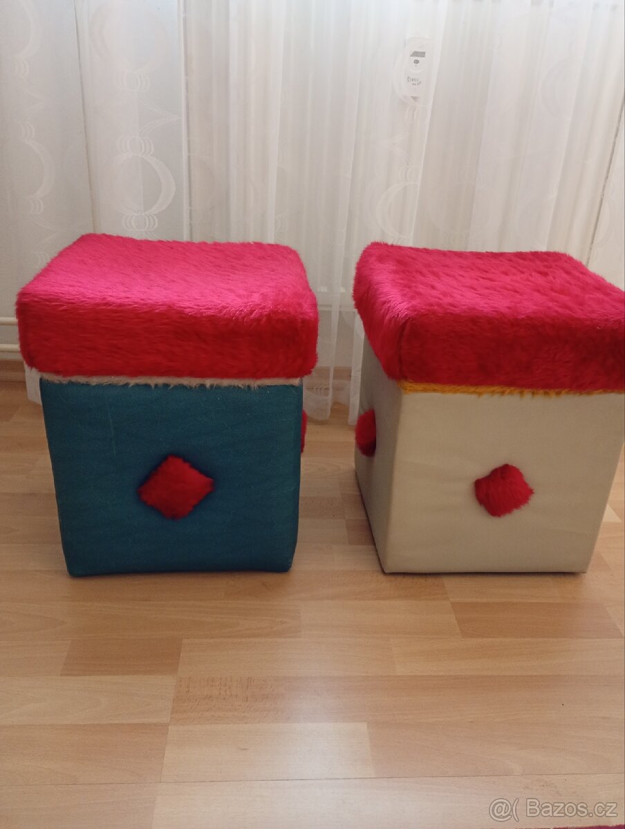 2 x retro taburet - 3