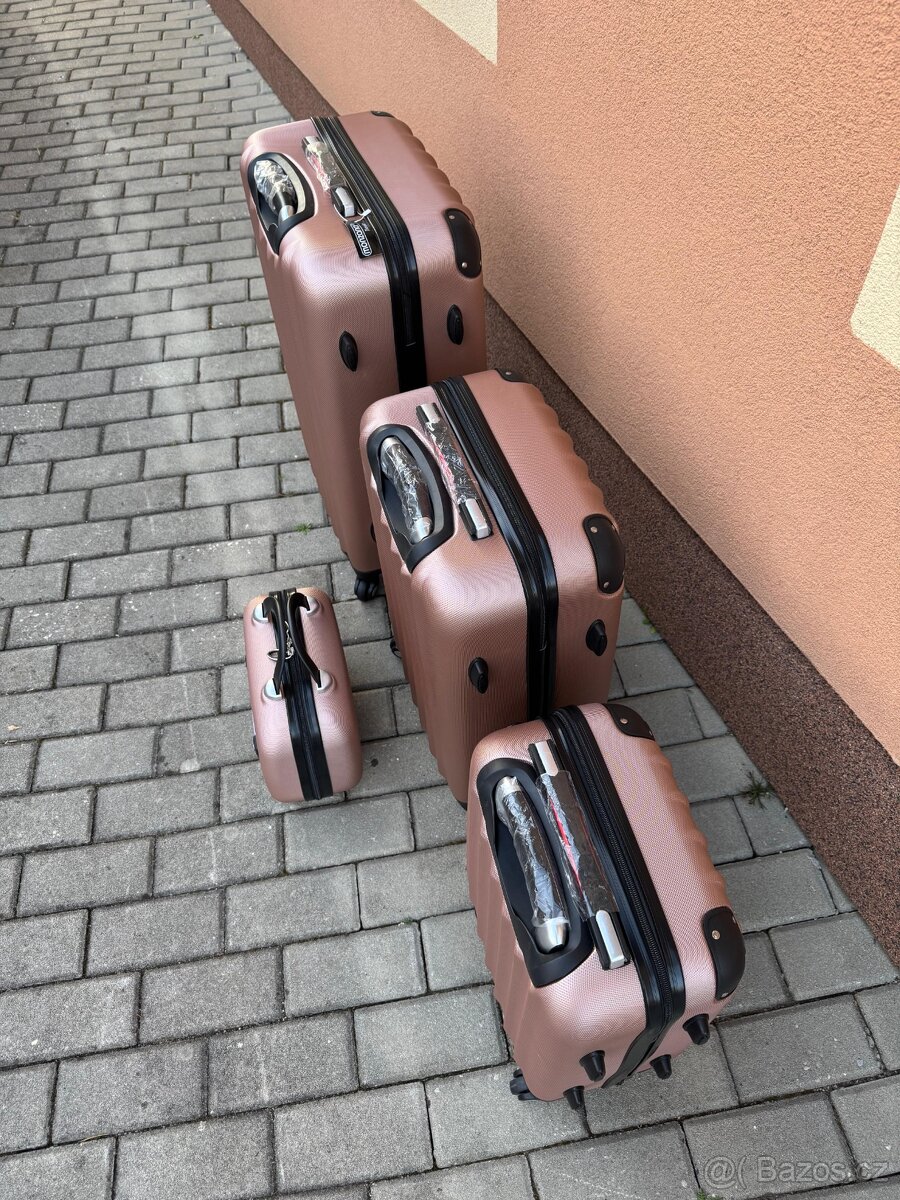 Cestovní kufry 4 set, barva Gold Rose - 3