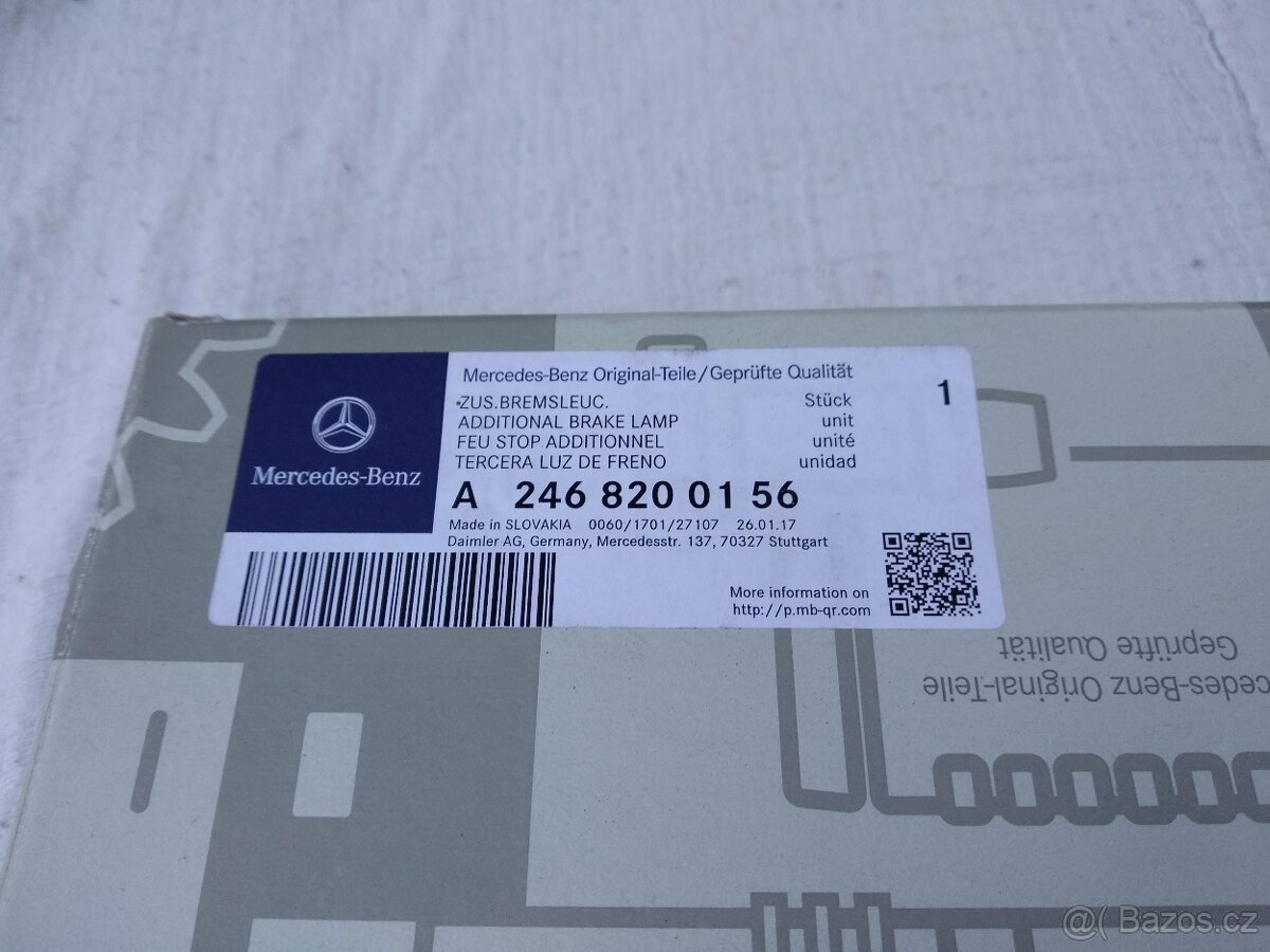 MERCEDES TŘÍDA B w246 TŘETÍ BRZDOVÉ SVĚTLO NOVÉ - 3