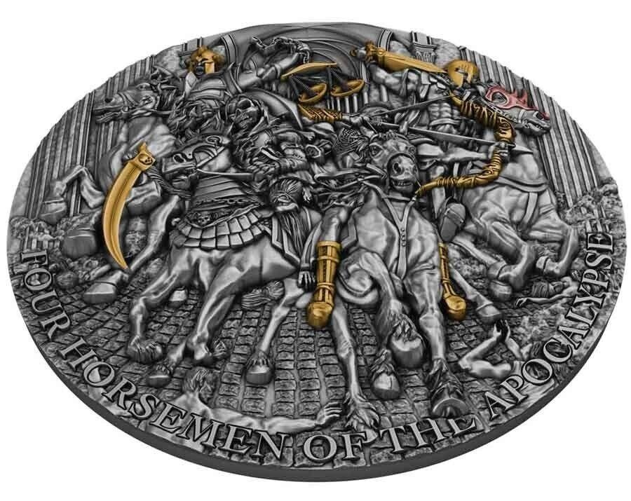 FOUR HORSEMEN OF APOCALYPSE 5 oz stříbrná mince 2022 - 3