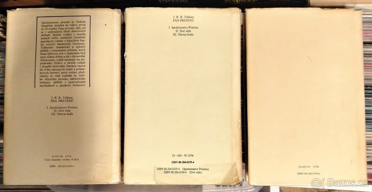 J. R. R. Tolkien - PÁN PRSTENŮ 1-3 (komplet, první vydání) - 3