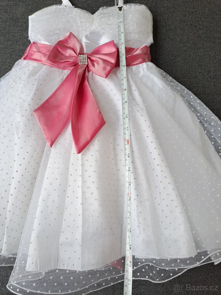 Slavnostní bílé šaty pro družičku - 3