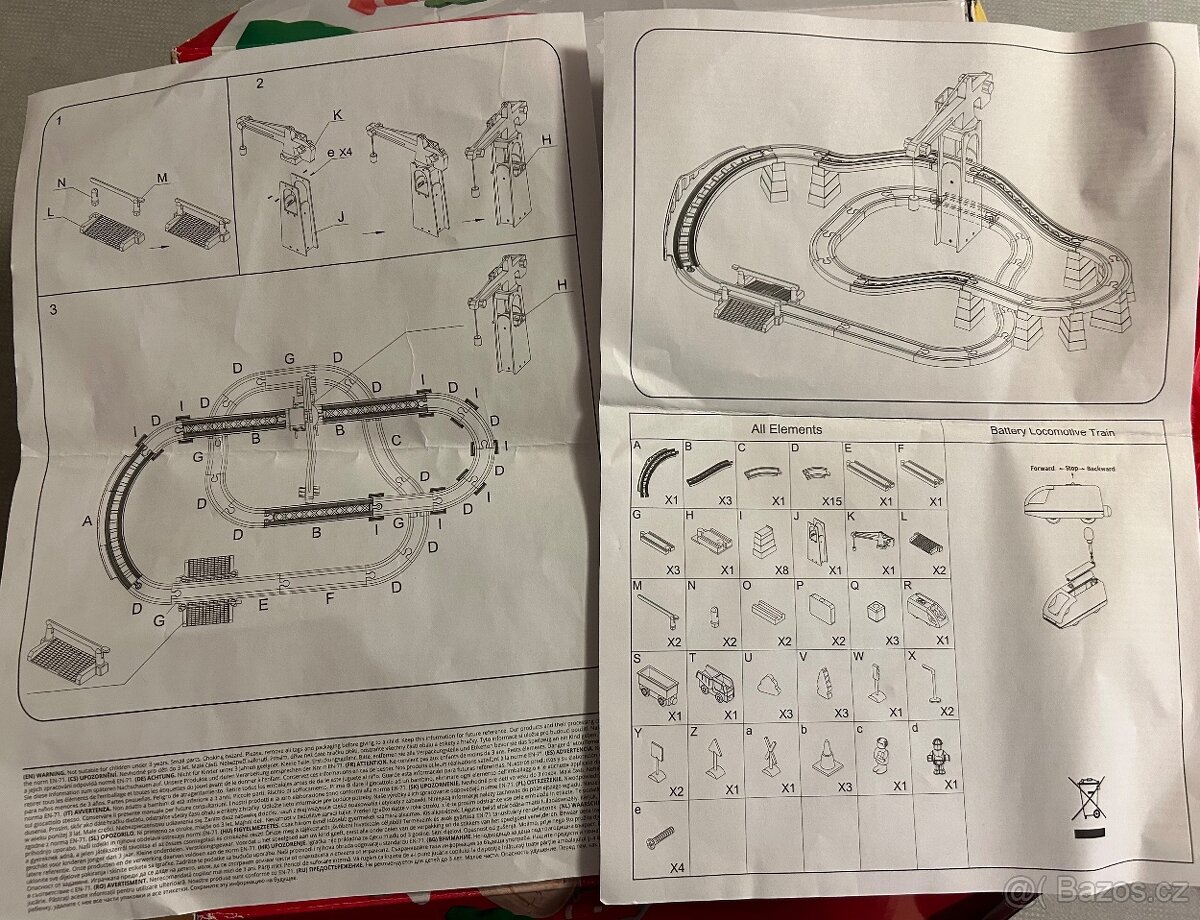 Woody Vláčkodráha s jeřábem 70 dílů - 3