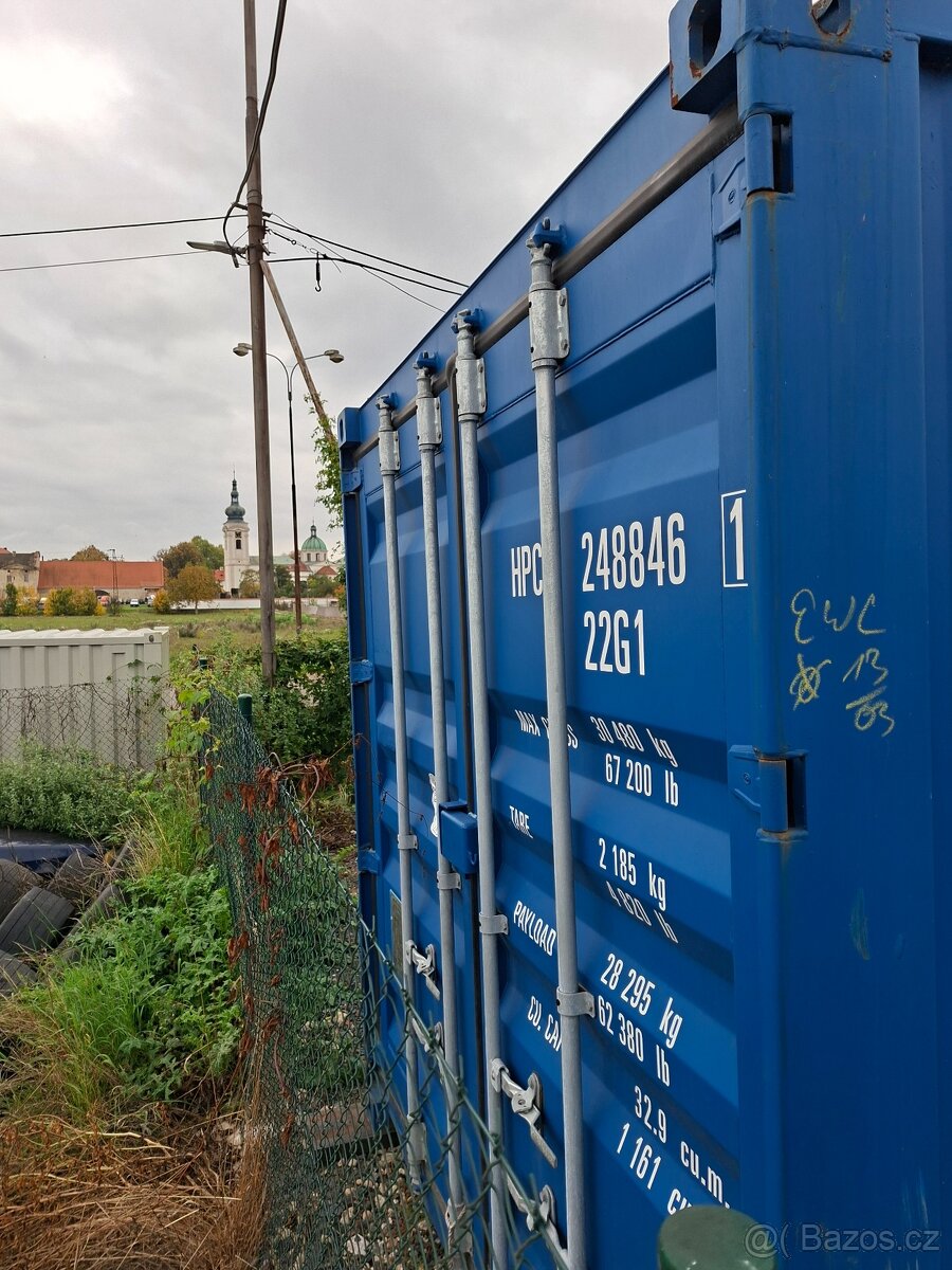 Modrý lodní kontejner 20\' se 3 dveřmi – flexibilní - 3