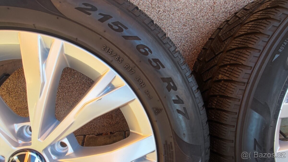 Alu kola VW Tiguan 5x112 R17 215/65/17 zimni pneu - 3