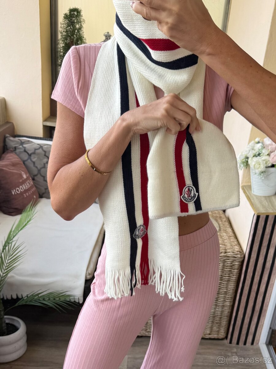 Moncler set šála a čepice, nové - 3