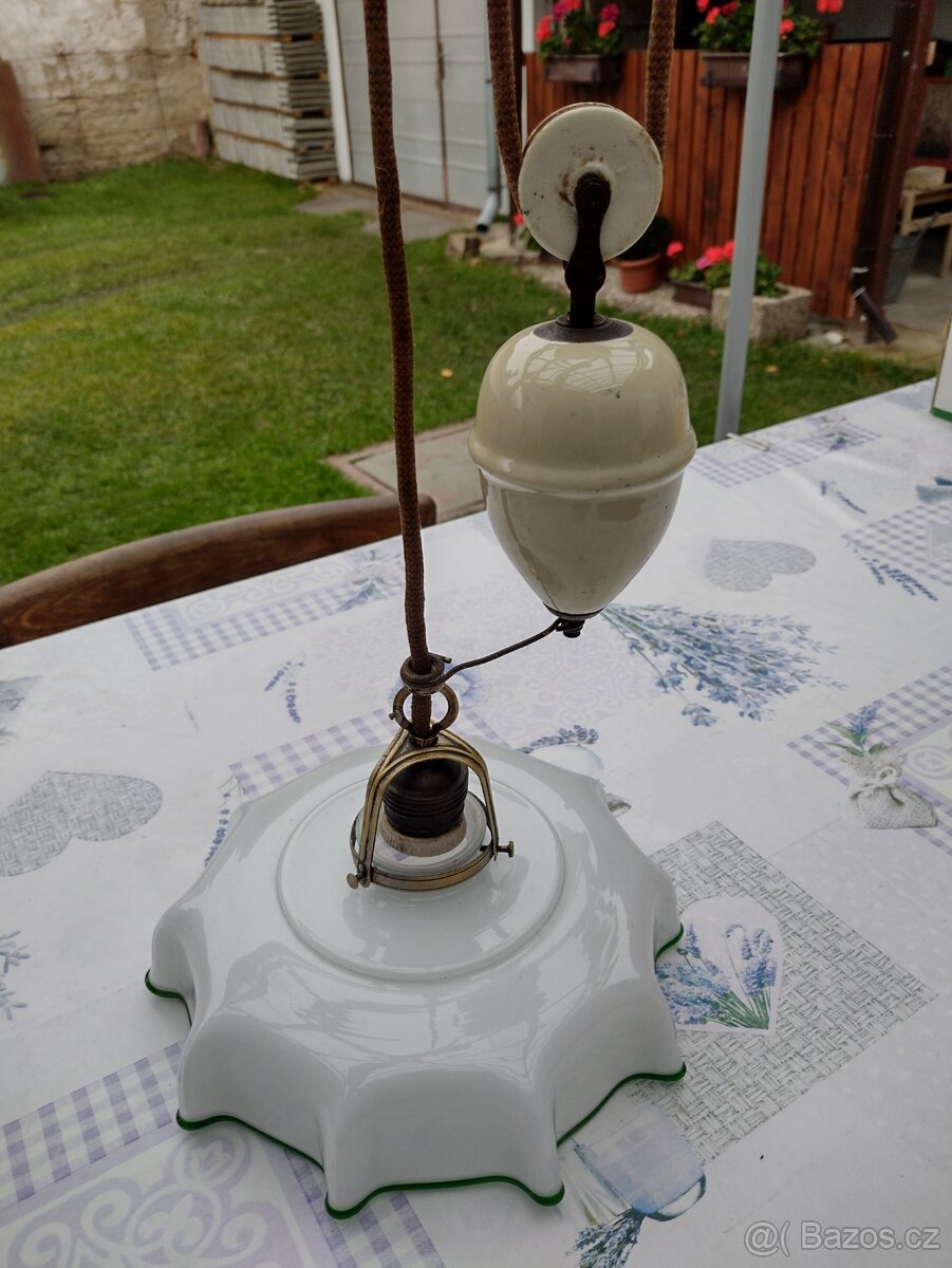 Starožitné závěsné svítidlo Art Deco - 3