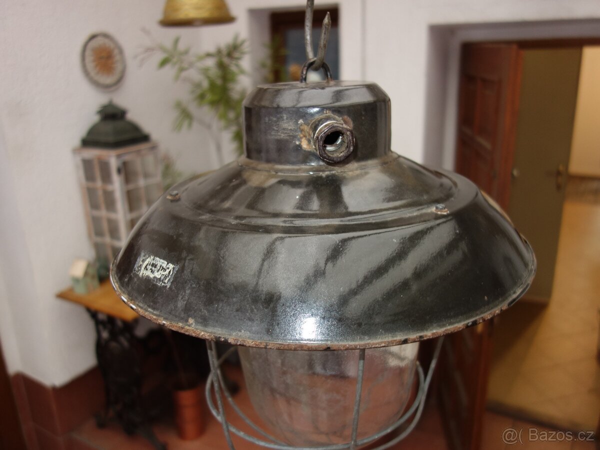 Industriální lampa, závěsná na strop - 3