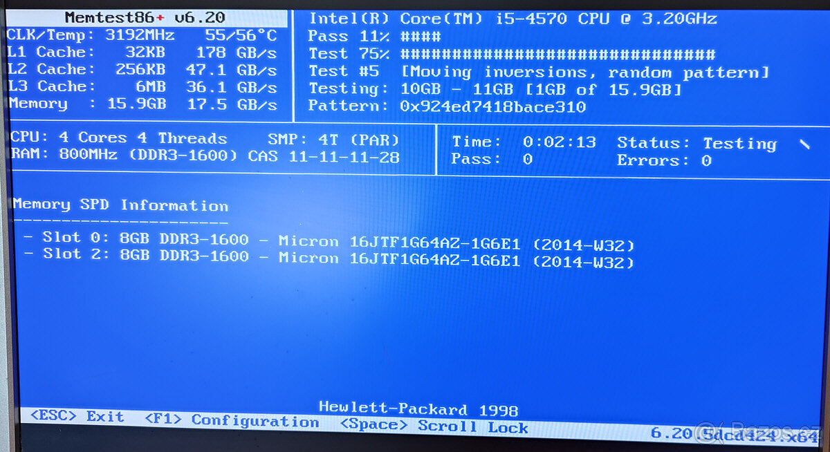 Micron 16JTF1G64AZ-1G6E1 PC3 12800U DDR3 1600MHz -16GB - 3