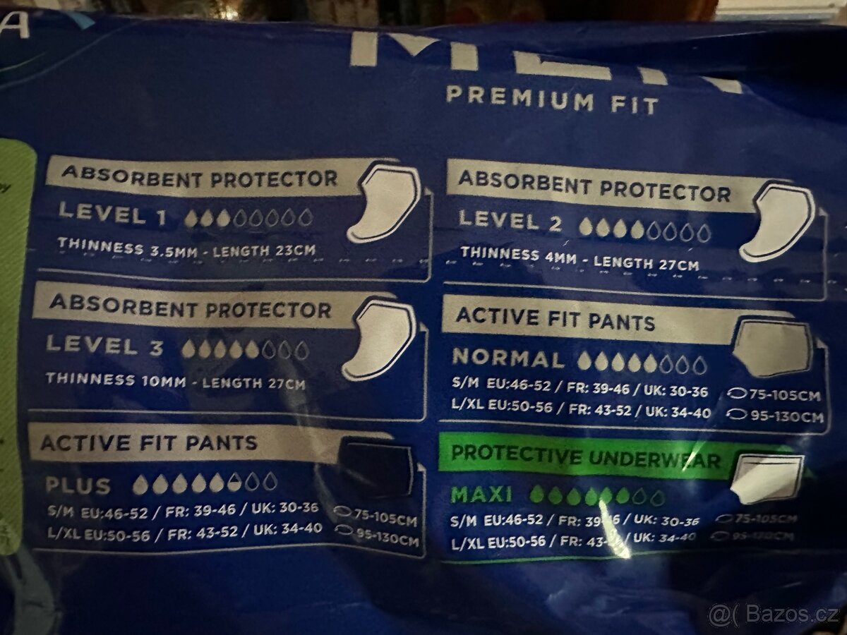 Inkontinenční kalhotky natahovací XL/L pleny, TENA MEN - 3