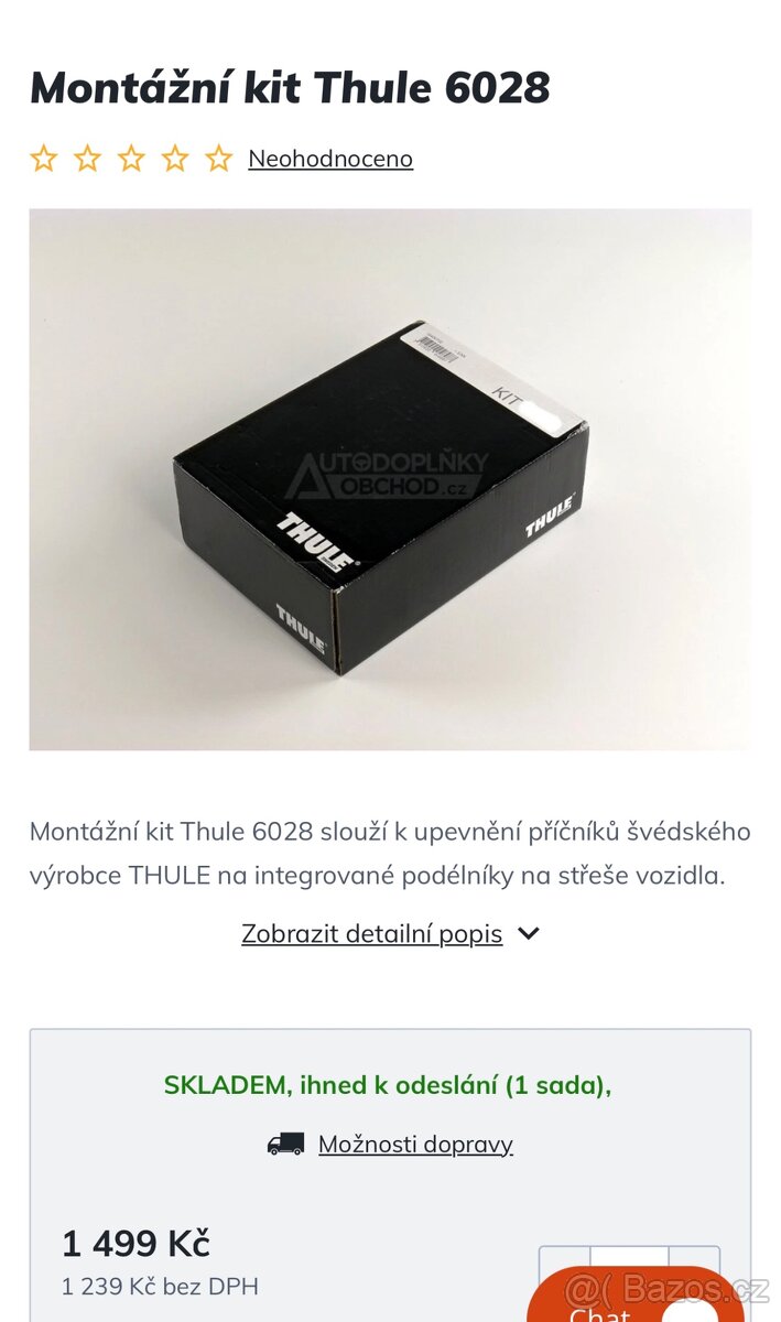 Montážní kit Thule 6028 (Volvo XC60 II 2017- / XC90 II 2015- - 3