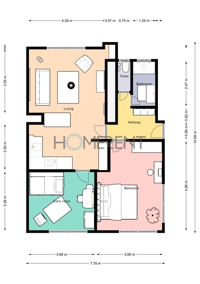 Prodej prostorného 3+kk – Luční 201, Mladá Boleslav, 2. NP - 3