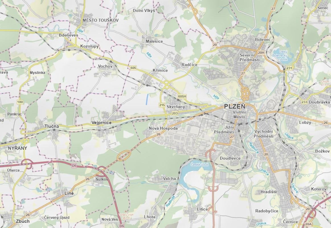 Prodej podílu 1/4 pole 10 867 m², Plzeň - 3