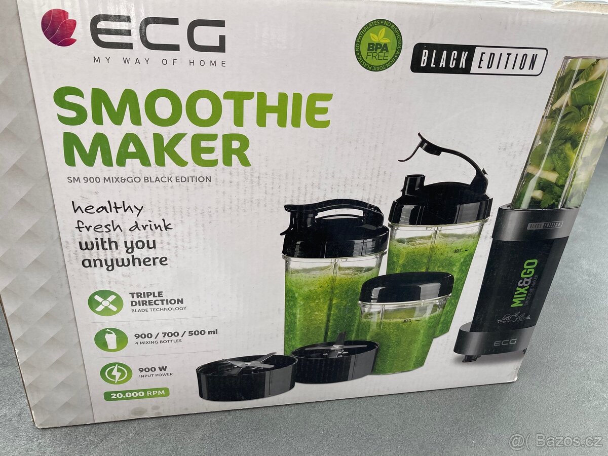 Výkonný smoothie mixér ECG SM 900 Mix&Go „Black edition“ - 3