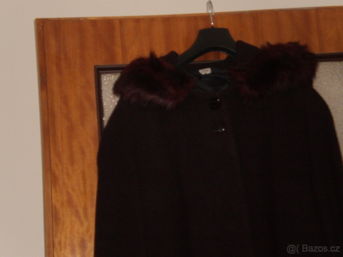 kabát dámský - flauš - kapuce - odepínací kožešina-XXL - 3