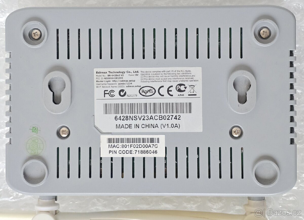 Edimax BR-6428nS v2. VR,Rudník,TU. Do Balíkovny 83Kč. - 3