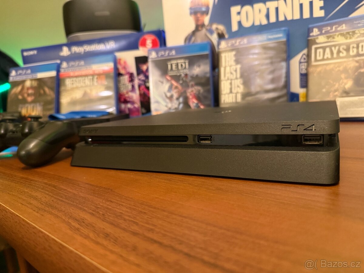 PS 4 Slim 500GB + VR 2V + Aim Controller - 3
