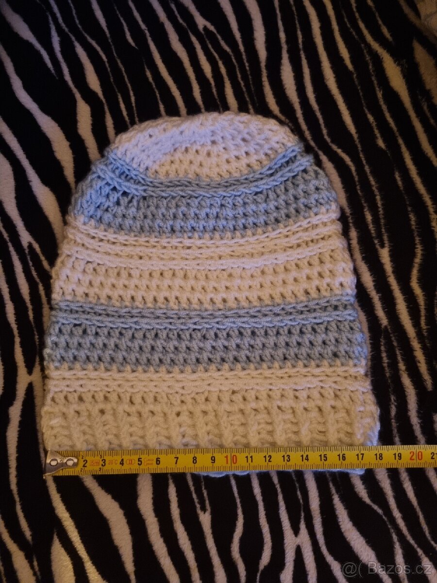 Homelesky čepice ručně háčkované - 3