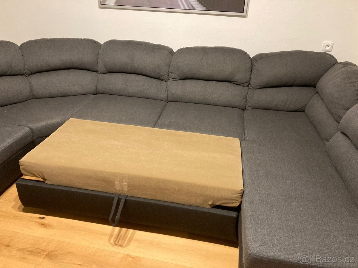 Rozkládací sedačka s úložným prostorem – - 3