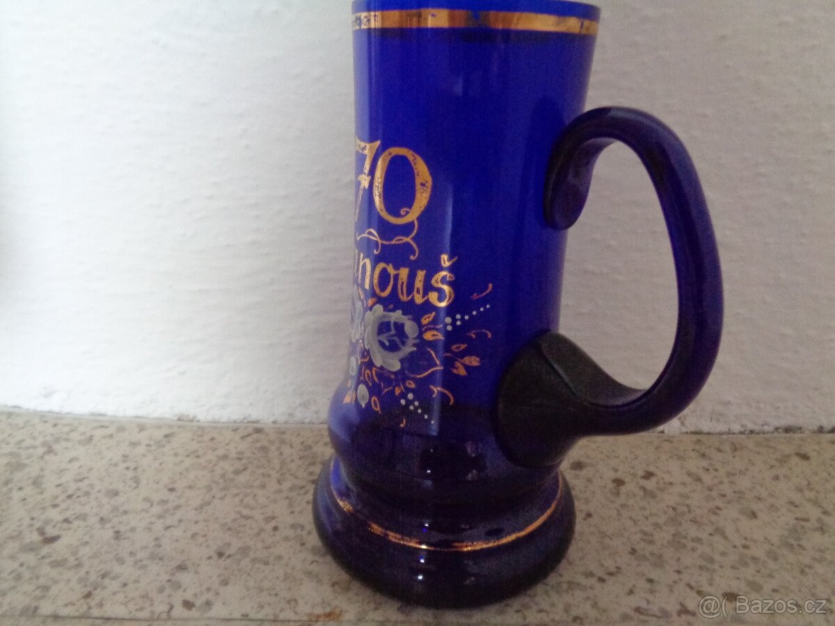 Modrý půllitr pro Františka k "70" - 3