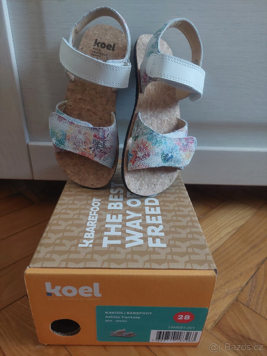 Dívčí barefoot kožené sandálky Koel Ashley vel. 28 - 3