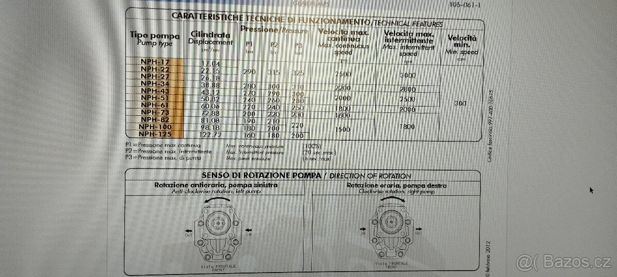 zubové čerpadlo OMFB NPH-082 - 3