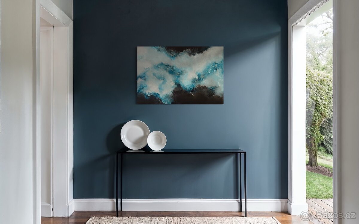 Abstraktní obraz Modrý anděl 120x80cm - 3