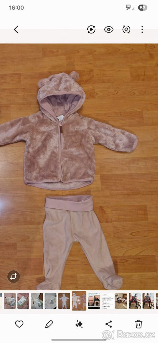 Sametový komplet, kabátek, kalhoty - 3