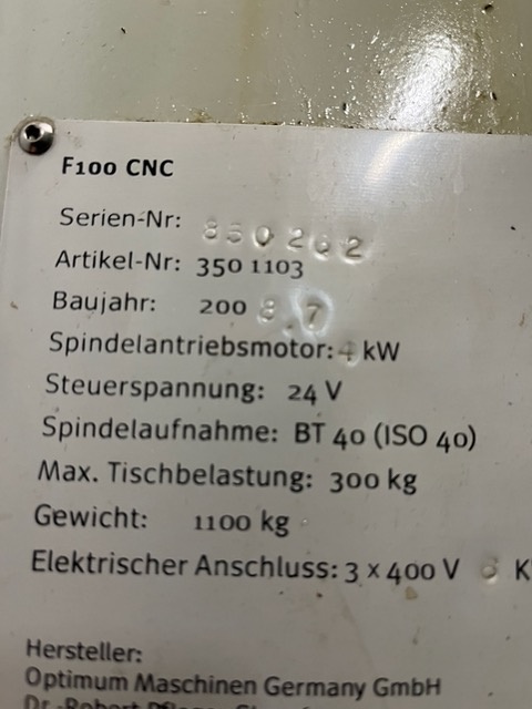 CNC frézka F100 CNC - 3