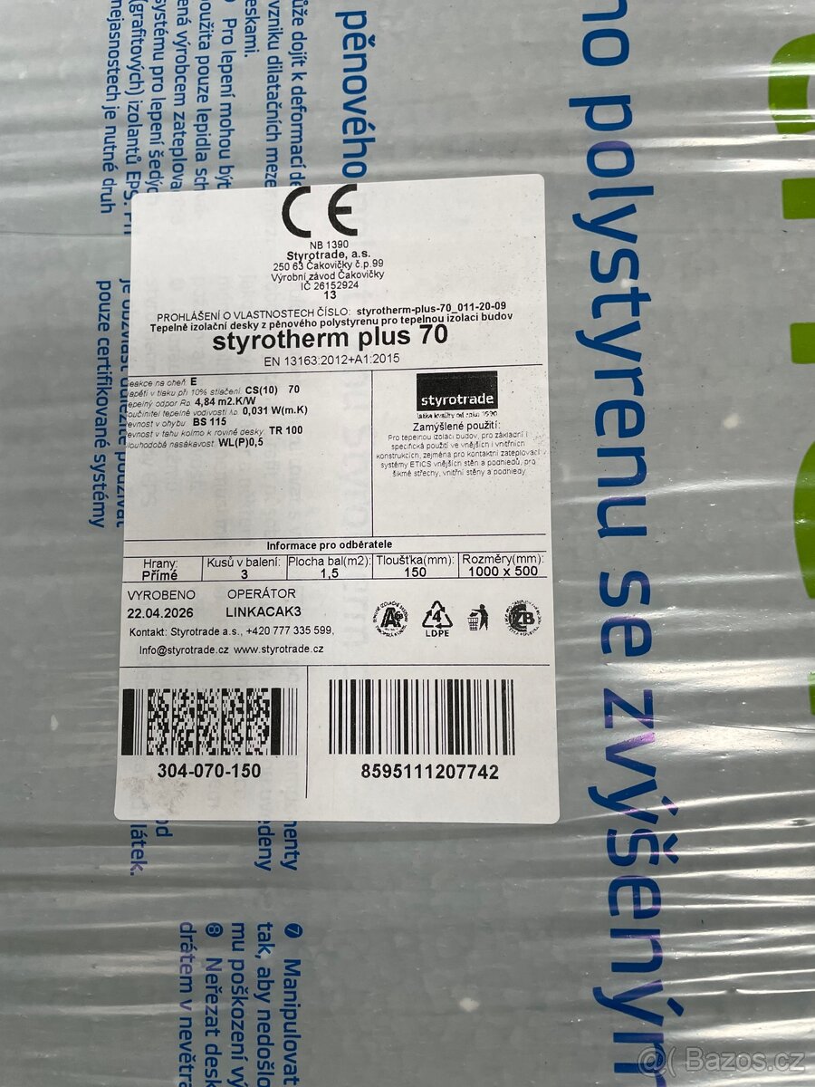 Fasádní polystyren Styrotherm Plus 70 (tloušťka 150mm) - 3