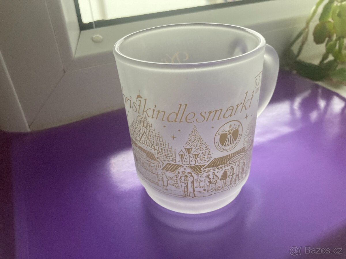 Skleněný hrnek na svařák z Norimberka - 3