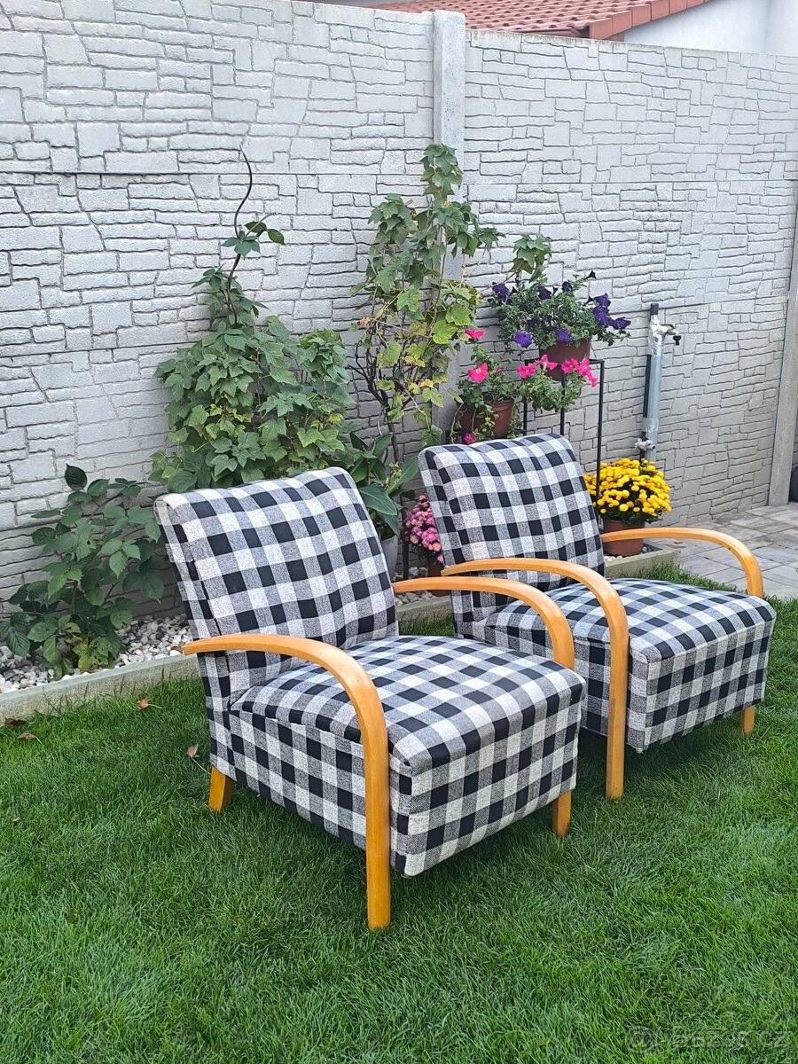 Prodám dva starožitná křesla HALABALA - 3