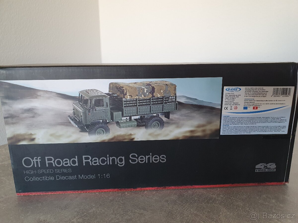 RC Military Truck GAZ WPL B24 1/16 4WD zelený - 3