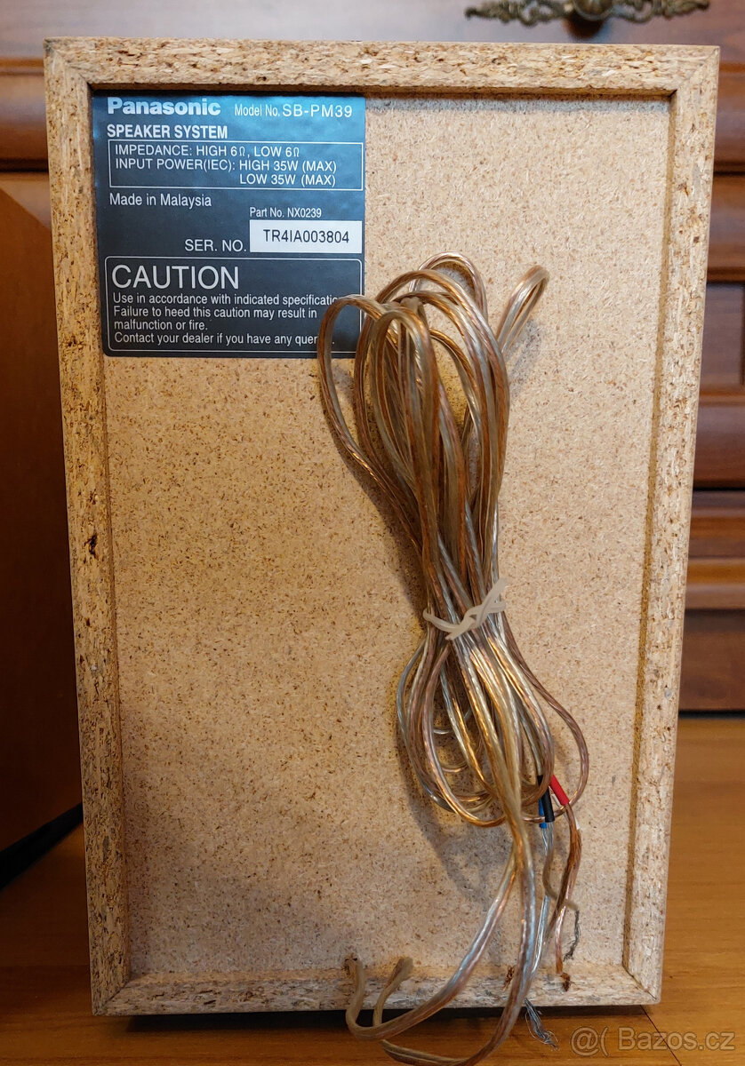 3-pásmové reprobedýnky Panasonic SB-PM39 s basreflexem - 3
