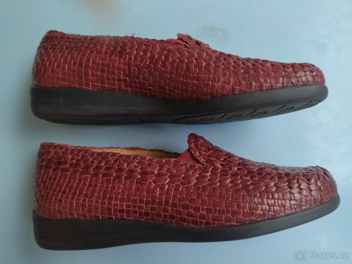 Mokasíny Peter Wagner Ladysko classic, vel.37,5 dámské bordó - 3