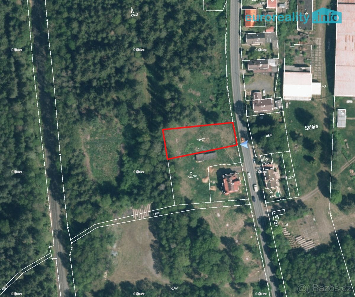 Prodej, stavební pozemek 1210 m2, Skláře, Mariánské Lázně - 3
