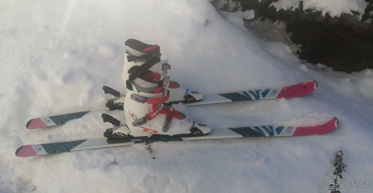 lyže 140 + lyžáky 24 - 3
