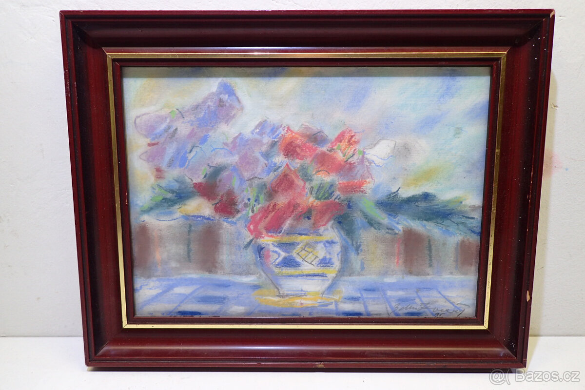 Veselý zd. - Hrachory - pastel - Obraz - 3