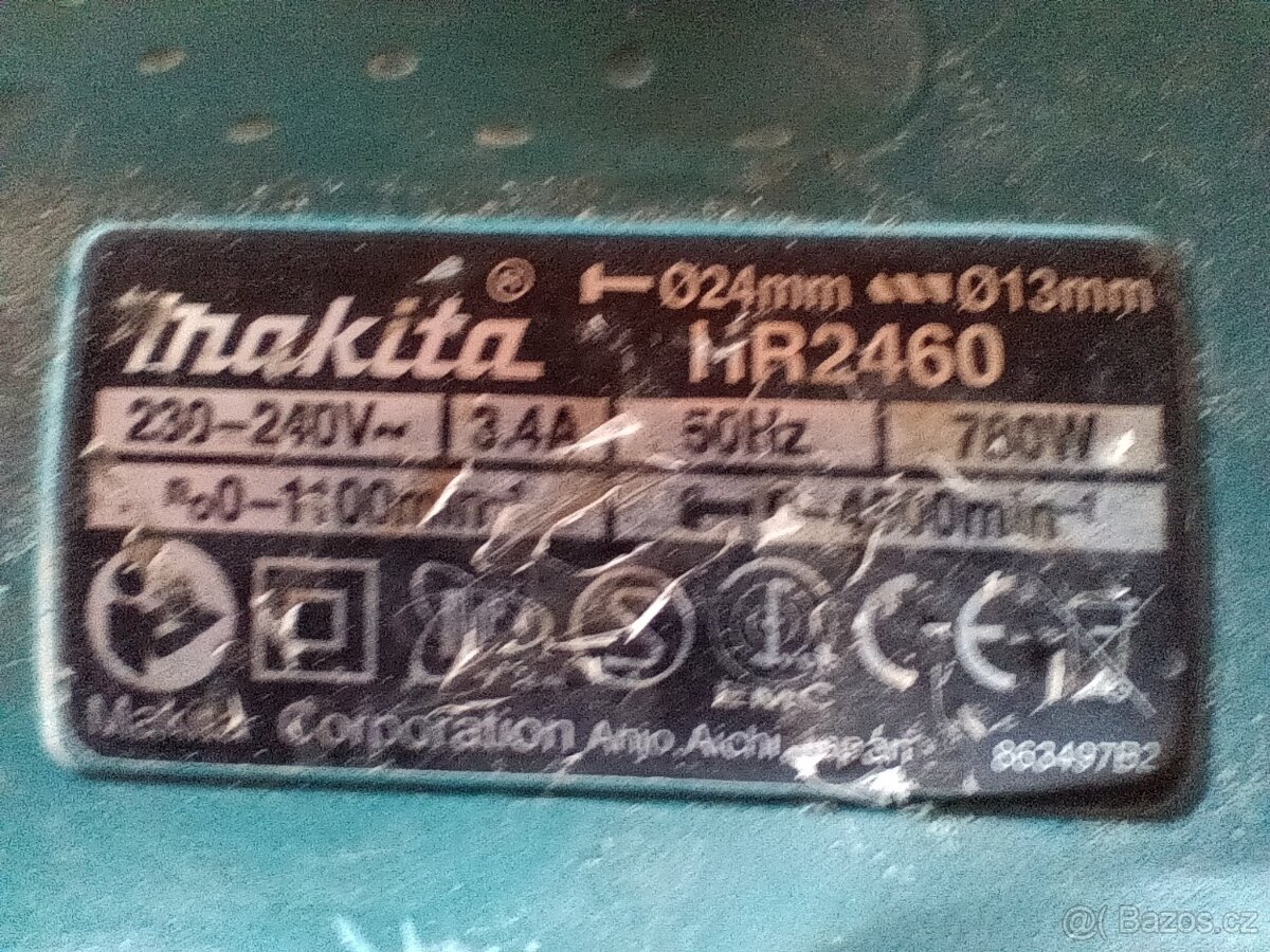 Pneumatická příklepová vrtačka Makita HR2460 - 3