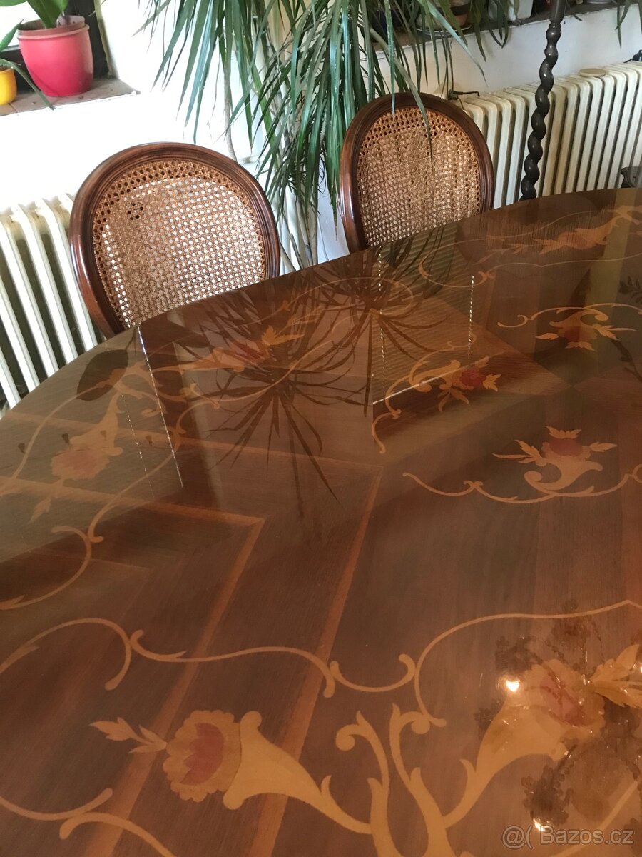 Jídelní set se stolem 1,75m + 6 židlí výplet –JS7.09 - 3