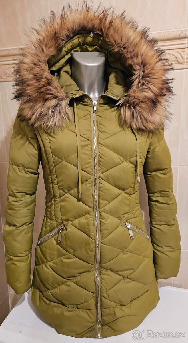 Dámská zelená prošívaná bunda vel. M. - 3